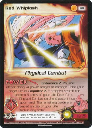 Red Whiplash 118 Rare Unlimited Dragon Ball Z Fusion Saga Red Whiplash 118 Rare Unlimited Dragon Ball Z Fusion Saga