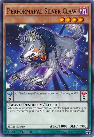 Performapal Silver Claw SDMP EN010 Common 1st Edition Performapal Silver Claw SDMP EN010 Common 1st Edition