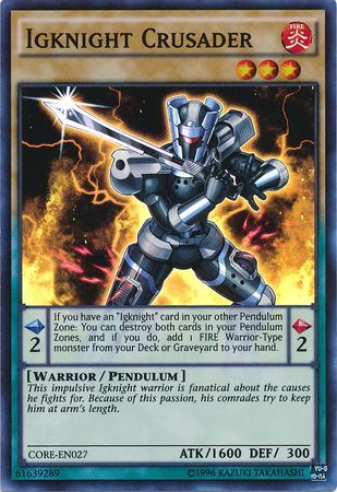 Igknight Crusader CORE EN027 Super Rare Unlimited Igknight Crusader CORE EN027 Super Rare Unlimited
