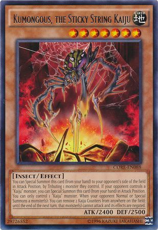 Kumongous the Sticky String Kaiju CORE EN088 Rare Unlimited Kumongous the Sticky String Kaiju CORE EN088 Rare Unlimited