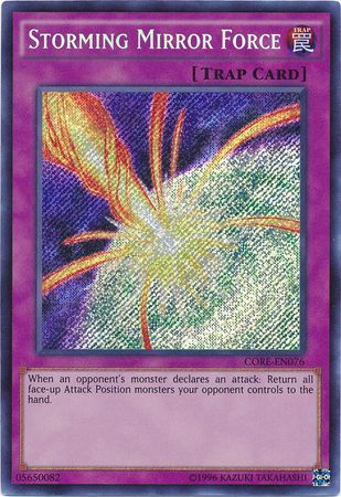 Storming Mirror Force CORE EN076 Secret Rare Unlimited Storming Mirror Force CORE EN076 Secret Rare Unlimited