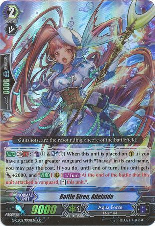 Battle Siren Adelaide G CB02 008EN Double Rare RR Battle Siren Adelaide G CB02 008EN Double Rare RR