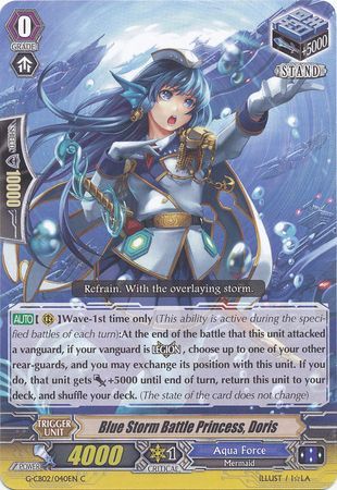 Blue Storm Battle Princess Doris G CB02 040EN Common C Blue Storm Battle Princess Doris G CB02 040EN Common C