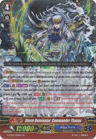 Storm Dominator Commander Thavas G CB02 001EN Generation Rare GR Storm Dominator Commander Thavas G CB02 001EN Generation Rare GR