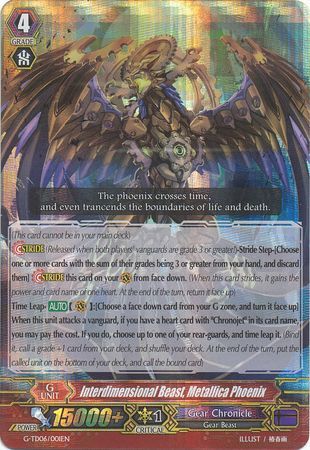 Interdimensional Beast Metallica Phoenix G TD06 001EN Triple Rare RRR Foil Interdimensional Beast Metallica Phoenix G TD06 001EN Triple Rare RRR Foil