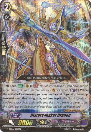 History maker Dragon G TD06 007EN Triple Rare RRR Foil History maker Dragon G TD06 007EN Triple Rare RRR Foil