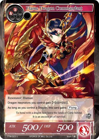 Flame Dragon Commandant TTW 023 Uncommon Flame Dragon Commandant TTW 023 Uncommon