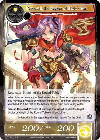 Perceval the Seeker of Holy Grail TTW 013 Rare Force of Will The Twilight Wanderer Singles Perceval the Seeker of Holy Grail TTW 013 Rare Force of Will The Twilight Wanderer Singles