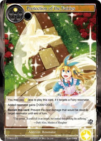 Protection of the Fairies TTW 015 Common Force of Will The Twilight Wanderer Singles Protection of the Fairies TTW 015 Common Force of Will The Twilight Wanderer Singles