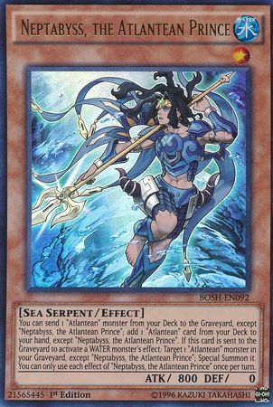 Neptabyss the Atlantean Prince BOSH EN092 Ultra Rare 1st Edition Neptabyss the Atlantean Prince BOSH EN092 Ultra Rare 1st Edition