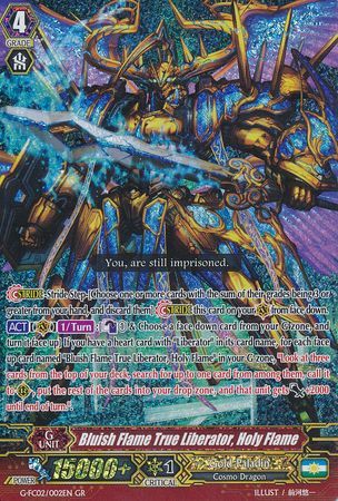 Bluish Flame True Liberator Holy Flame G FC02 002EN Generation Rare GR Cardfight Vanguard Fighter s Collection 2015 Winter Singles Bluish Flame True Liberator Holy Flame G FC02 002EN Generation Rare GR Cardfight Vanguard Fighter s Collection 2015 Winter Singles