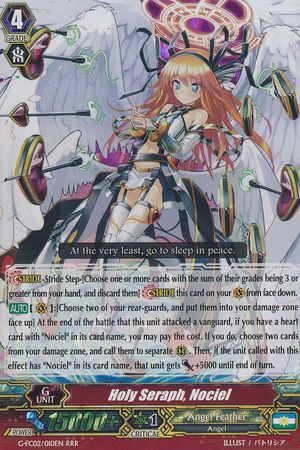 Holy Seraph Nociel G FC02 010EN Triple Rare RRR Cardfight Vanguard Fighter s Collection 2015 Winter Singles Holy Seraph Nociel G FC02 010EN Triple Rare RRR Cardfight Vanguard Fighter s Collection 2015 Winter Singles