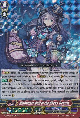 Nightmare Doll of the Abyss Beatrix G FC02 019EN Triple Rare RRR Cardfight Vanguard Fighter s Collection 2015 Winter Singles Nightmare Doll of the Abyss Beatrix G FC02 019EN Triple Rare RRR Cardfight Vanguard Fighter s Collection 2015 Winter Singles
