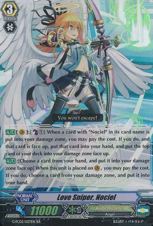 Love Sniper Nociel G FC02 027EN Double Rare RR Cardfight Vanguard Fighter s Collection 2015 Winter Singles Love Sniper Nociel G FC02 027EN Double Rare RR Cardfight Vanguard Fighter s Collection 2015 Winter Singles