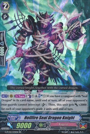 Hellfire Seal Dragon Knight G FC02 031EN Double Rare RR Cardfight Vanguard Fighter s Collection 2015 Winter Singles Hellfire Seal Dragon Knight G FC02 031EN Double Rare RR Cardfight Vanguard Fighter s Collection 2015 Winter Singles