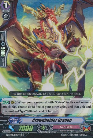 Crownholder Dragon G FC02 035EN Double Rare RR Cardfight Vanguard Fighter s Collection 2015 Winter Singles Crownholder Dragon G FC02 035EN Double Rare RR Cardfight Vanguard Fighter s Collection 2015 Winter Singles
