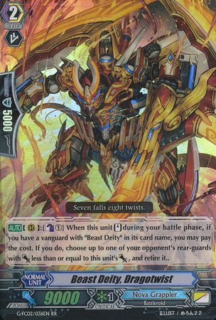 Beast Deity Dragotwist G FC02 036EN Double Rare RR Cardfight Vanguard Fighter s Collection 2015 Winter Singles Beast Deity Dragotwist G FC02 036EN Double Rare RR Cardfight Vanguard Fighter s Collection 2015 Winter Singles