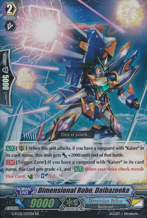 Dimensional Robo Daibazooka G FC02 037EN Double Rare RR Dimensional Robo Daibazooka G FC02 037EN Double Rare RR