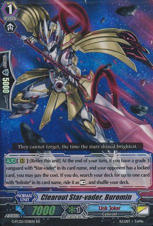 Clearout Star vader Buromin G FC02 038EN Double Rare RR Cardfight Vanguard Fighter s Collection 2015 Winter Singles Clearout Star vader Buromin G FC02 038EN Double Rare RR Cardfight Vanguard Fighter s Collection 2015 Winter Singles