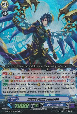 Blade Wing Sullivan G FC02 040EN Double Rare RR Cardfight Vanguard Fighter s Collection 2015 Winter Singles Blade Wing Sullivan G FC02 040EN Double Rare RR Cardfight Vanguard Fighter s Collection 2015 Winter Singles