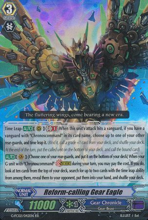 Reform calling Gear Eagle G FC02 042EN Double Rare RR Cardfight Vanguard Fighter s Collection 2015 Winter Singles Reform calling Gear Eagle G FC02 042EN Double Rare RR Cardfight Vanguard Fighter s Collection 2015 Winter Singles
