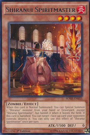 Shiranui Spiritmaster BOSH EN033 Rare 1st Edition Shiranui Spiritmaster BOSH EN033 Rare 1st Edition