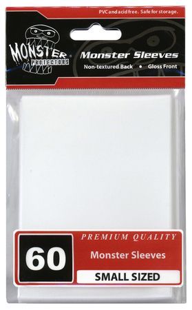 Monster White 60ct Yugioh Sized Small Sleeves MONMSLSGNWHT Sleeves Monster White 60ct Yugioh Sized Small Sleeves MONMSLSGNWHT Sleeves