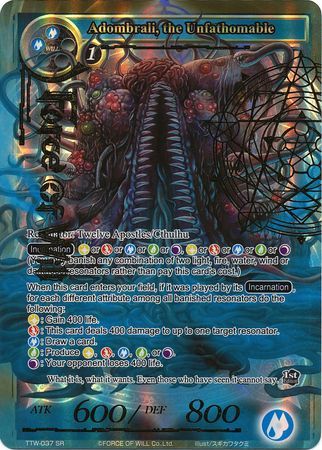 Adombrali the Unfathomable TTW 037 Super Rare Full Art Stamped Foil Adombrali the Unfathomable TTW 037 Super Rare Full Art Stamped Foil