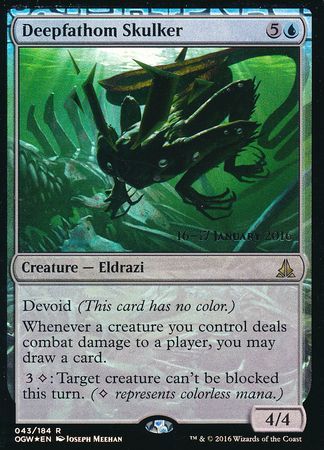 Deepfathom Skulker OGW Prerelease Promo Magic The Gathering Promo Cards Deepfathom Skulker OGW Prerelease Promo Magic The Gathering Promo Cards