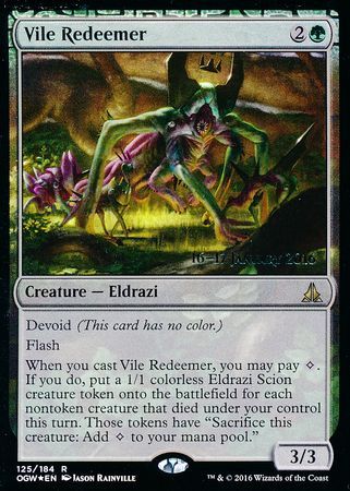Vile Redeemer 125 184 OGW Prerelease Foil Promo Magic The Gathering Promo Cards Vile Redeemer 125 184 OGW Prerelease Foil Promo Magic The Gathering Promo Cards