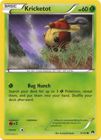 Kricketot 5 122 Common XY Breakpoint Singles Kricketot 5 122 Common XY Breakpoint Singles