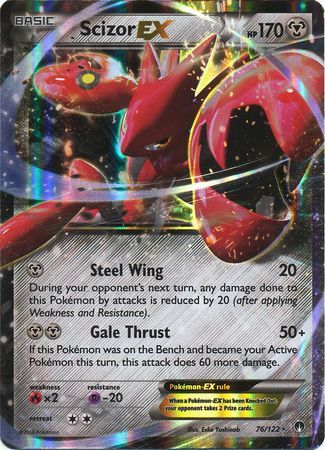 Pokémon Scizor GX 76/122-1 Holo Card 