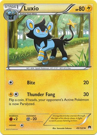 Luxio 45 122 Uncommon XY Breakpoint Singles Luxio 45 122 Uncommon XY Breakpoint Singles