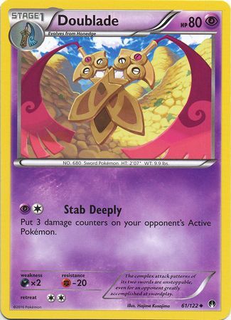 Doublade 61 122 Uncommon XY Breakpoint Singles Doublade 61 122 Uncommon XY Breakpoint Singles