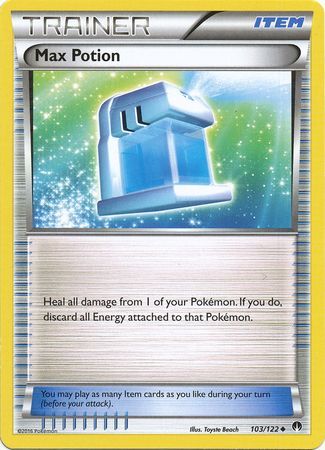 MAX POTION 103/122 XY BREAKPOINT POKEMON TRAINER CARD NEW MINT 