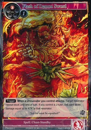 Flash of Demon Sword TTW 026 Common Foil Force of Will The Twilight Wanderer Foil Singles Flash of Demon Sword TTW 026 Common Foil Force of Will The Twilight Wanderer Foil Singles