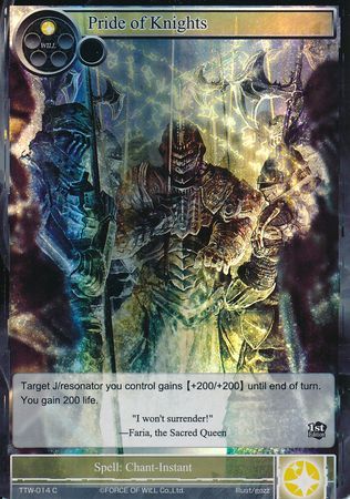 Pride of Knights TTW 014 Common Foil Force of Will The Twilight Wanderer Foil Singles Pride of Knights TTW 014 Common Foil Force of Will The Twilight Wanderer Foil Singles