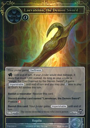 Laevateinn the Demon Sword TTW 099 Rare Foil Laevateinn the Demon Sword TTW 099 Rare Foil