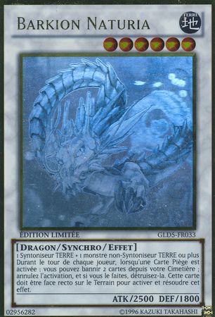 Barkion Naturia GLD5 FR033 Ghost Gold Rare Limited French Yugioh Cards Barkion Naturia GLD5 FR033 Ghost Gold Rare Limited French Yugioh Cards
