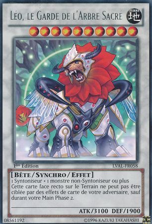 Leo le Garde de l Arbre Sacre LVAL FR058 Rare 1st Edition French Yugioh Cards Leo le Garde de l Arbre Sacre LVAL FR058 Rare 1st Edition French Yugioh Cards