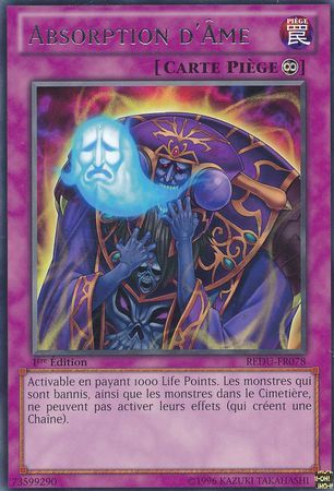 Absorption d Ame REDU FR078 Rare 1st Edition French Yugioh Cards Absorption d Ame REDU FR078 Rare 1st Edition French Yugioh Cards