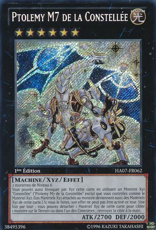 Ptolemy M7 de la Constellee HA07 FR062 Secret Rare 1st Edition French Yugioh Cards Ptolemy M7 de la Constellee HA07 FR062 Secret Rare 1st Edition French Yugioh Cards
