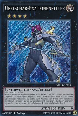 Ubelschar Exzitonenritter MP14 DE224 Secret Rare German Yugioh Cards Ubelschar Exzitonenritter MP14 DE224 Secret Rare German Yugioh Cards