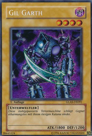 Gil Garth GLAS DE091 Secret Rare 1st Edition German Yugioh Cards Gil Garth GLAS DE091 Secret Rare 1st Edition German Yugioh Cards