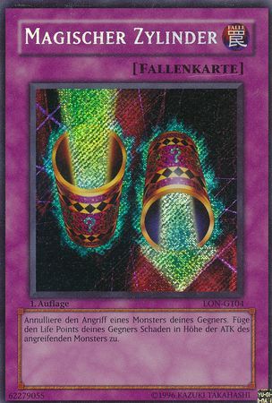 Magischer Zylinder LON G104 Secret Rare German Yugioh Cards Magischer Zylinder LON G104 Secret Rare German Yugioh Cards