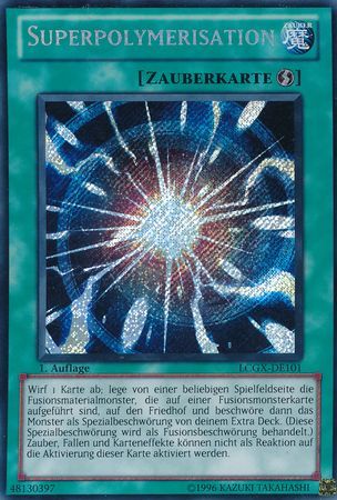 Superpolymerisation LCGX DE101 Secret Rare 1st Ed German Yugioh Cards Superpolymerisation LCGX DE101 Secret Rare 1st Ed German Yugioh Cards