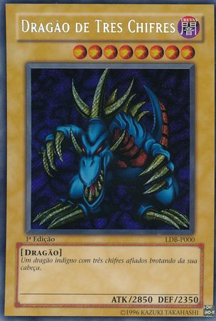 Dragao de Tres Chifres LDB P000 Secret Rare 1st Edition Dragao de Tres Chifres LDB P000 Secret Rare 1st Edition