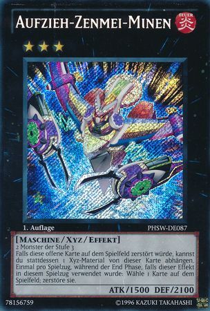 Aufzieh Zenmei Minen PHSW DE087 Secret Rare 1st Ed German Yugioh Cards Aufzieh Zenmei Minen PHSW DE087 Secret Rare 1st Ed German Yugioh Cards