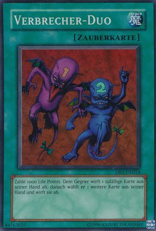 Verbrecher Duo DB1 DE024 Super Rare German Yugioh Cards Verbrecher Duo DB1 DE024 Super Rare German Yugioh Cards