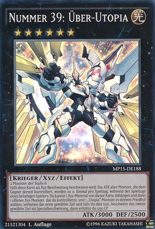 Nummer 39 Uber Utopia MP15 DE188 Super Rare 1st Edition German Yugioh Cards Nummer 39 Uber Utopia MP15 DE188 Super Rare 1st Edition German Yugioh Cards